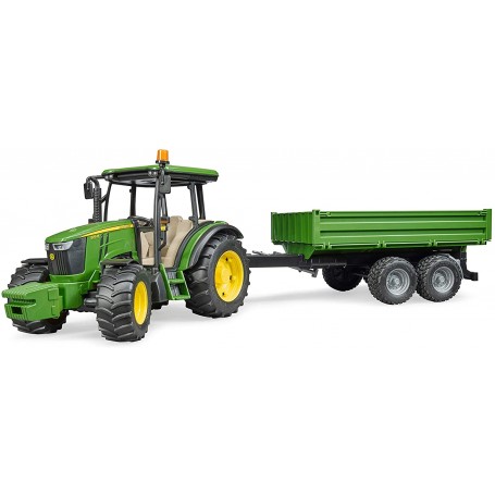 Bruder 2108 - Trattore John Deere 5115M con Rimorchio