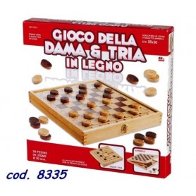 Rstoys 8335 - Gioco Dama e Tria Legno 30 cm.