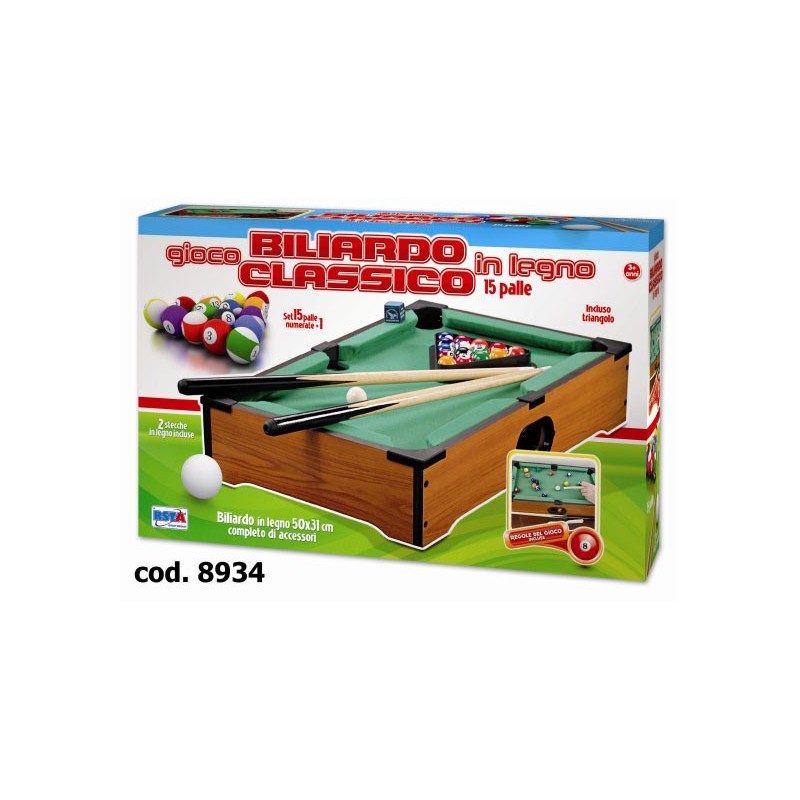 Rstoys 8934 - Biliardo Classico Legno