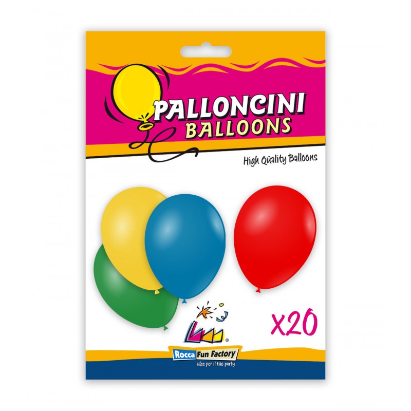 Rocca Fun Factory 79793 - Palloncini Colorati Busta 20 pz