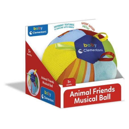 Clementoni 17464 - Baby Clementoni - Palla Musicale Animal Friends