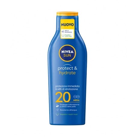 Nivea 80422 - Latte Solare Idratante FP 20 Media 200 ml