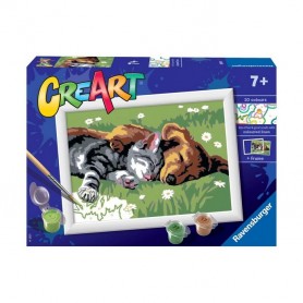 Ravensburger 28930 - Creart - Cane e Gatto Dolce Sonno