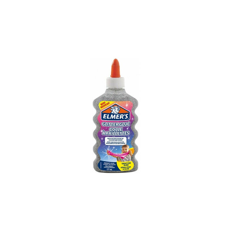 Elmer's 7255 - Colla Liquida Glitter Argento 177 ml