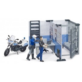 Bruder 62732 - Stazione di Polizia con Motocicletta