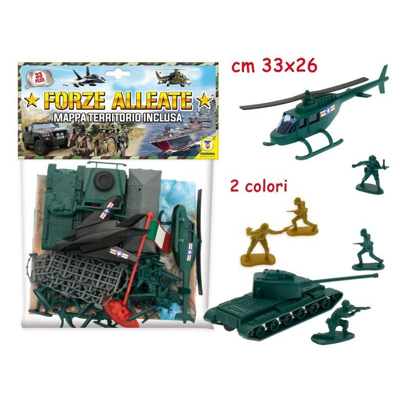 Teorema 70907 - Busta Soldatini Forze Alleate con Mappa e Accessori
