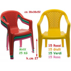 Teorema 64372 - Sedia Plastica Bimbi h 27 Cm