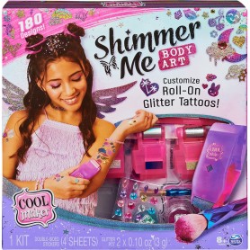 Spin Master 6061176 - Cool Maker - Shimmer Me Body Art con Rullo Crea Tatoo