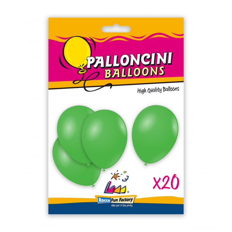 Rocca Fun Factory 79717 - Palloncini Verdi Busta 20 pz