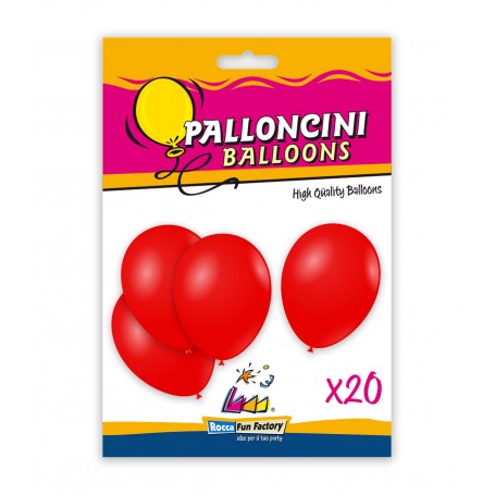 Rocca Fun Factory 79694 - Palloncini Rossi Busta 20 pz