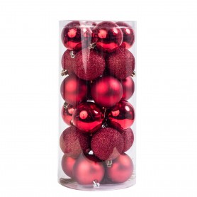 Fratelli Pesce 8322 - Palline Rosse Natale 60mm Conf.24 pz