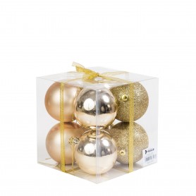 Fratelli Pesce 8327 - Palline Oro Natale 80mm Conf.8 pz