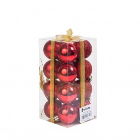 Fratelli Pesce 8318 - Palline Rosse Natale 40mm Conf.16 pz