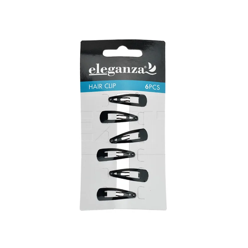 Koopman 4652870 - Elegenza Clip Capelli Nere 3cm Conf.6 pz