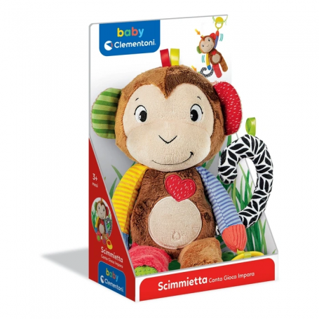 Clementoni 17673 - Baby Clementoni - Scimmietta Canta Gioca Impara