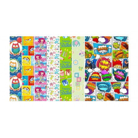 Florio 6916 - Carta Regalo Generica Bambini 100x140 Conf.50 Fogli