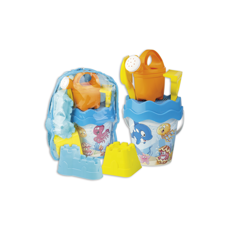 Androni 7246 - Zainetto Completo Mare Happy Fish 28 x 12 x 36 Cm