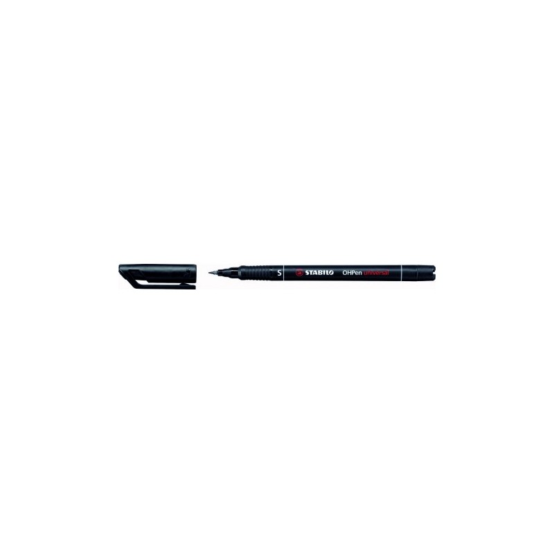 Stabilo 84146 - OHPen Permanente Pennarello Nero S 0,4mm Conf.10 pz
