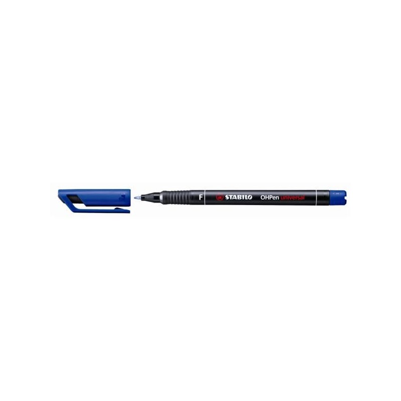 Stabilo 84241 - Marcatore OHPen Punta F 0,7mm Blu Conf. 10 pz