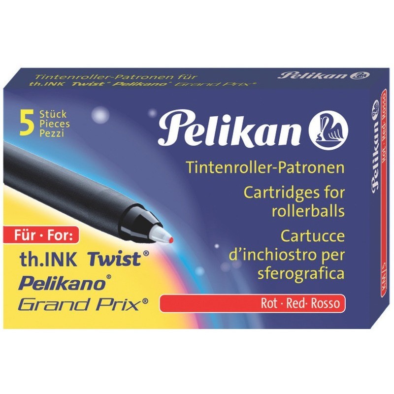 Pelikan 4649 - Cartucce Sferografica Rosse