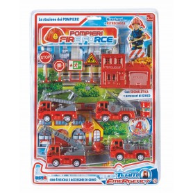 Rstoys 11278 - Blister Stazione dei Pompieri con Mezzi