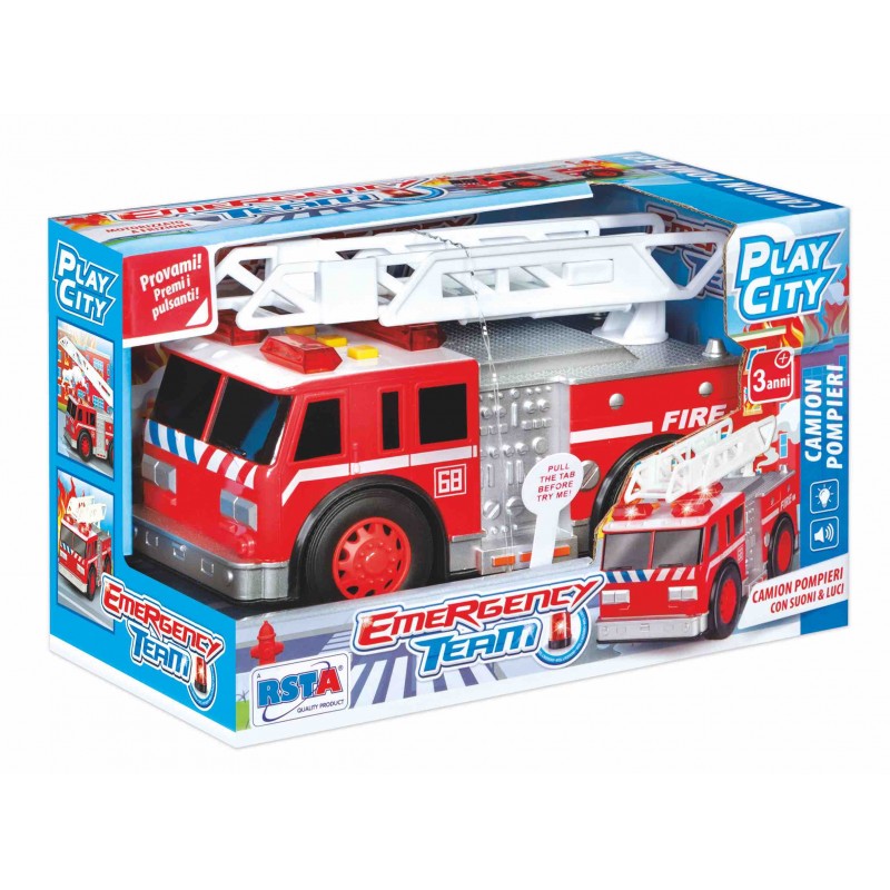 Rstoys 11300 - Camion Pompieri a Frizione Luci e Suoni