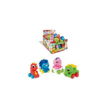 Clementoni 14907 - Baby Clementoni - Dinosauri Soft & Go Espositore 24 Pz