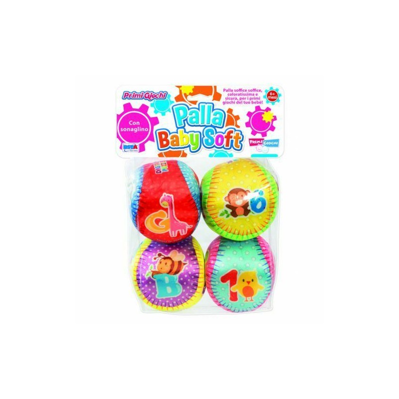 Rstoys 10658 - Busta 4 Palle Soft Baby 10 cm