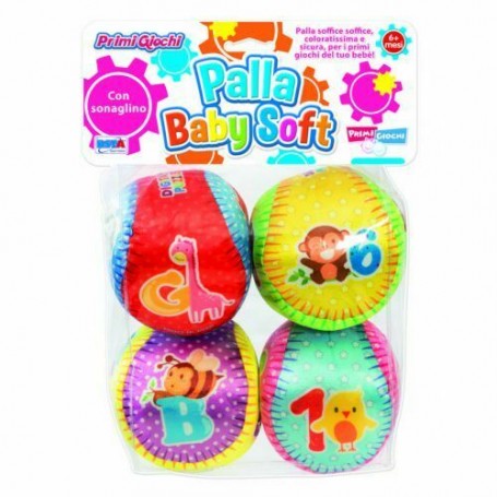 Rstoys 10658 - Busta 4 Palle Soft Baby 10 cm