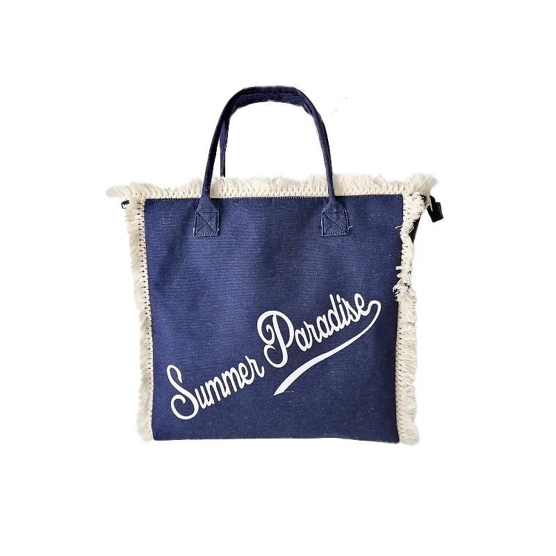 Fratelli Pesce 8381 - Borsa Mare Summer Paradise Con Frange