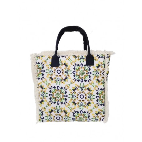 Fratelli Pesce 8380 - Borsa Mare Fantasie Con Frange