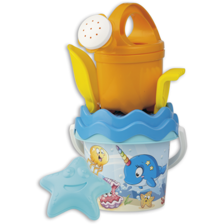 Androni 1324 - Secchiello Completo Baby Happy Fish D.13