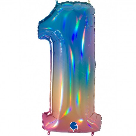 Ciao 811 - Palloncino a Elio N.1 Rainbow 102cm