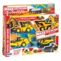 Rstoys 11349 - Playset Mega Costruzioni 4 Veicoli Retrocarica Scala 1:43