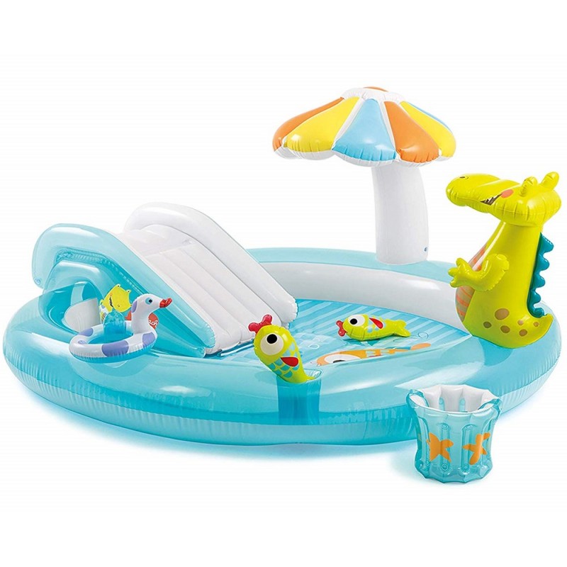 Intex 57165 - Play Center Alligatore con Spruzzo 201x170cm
