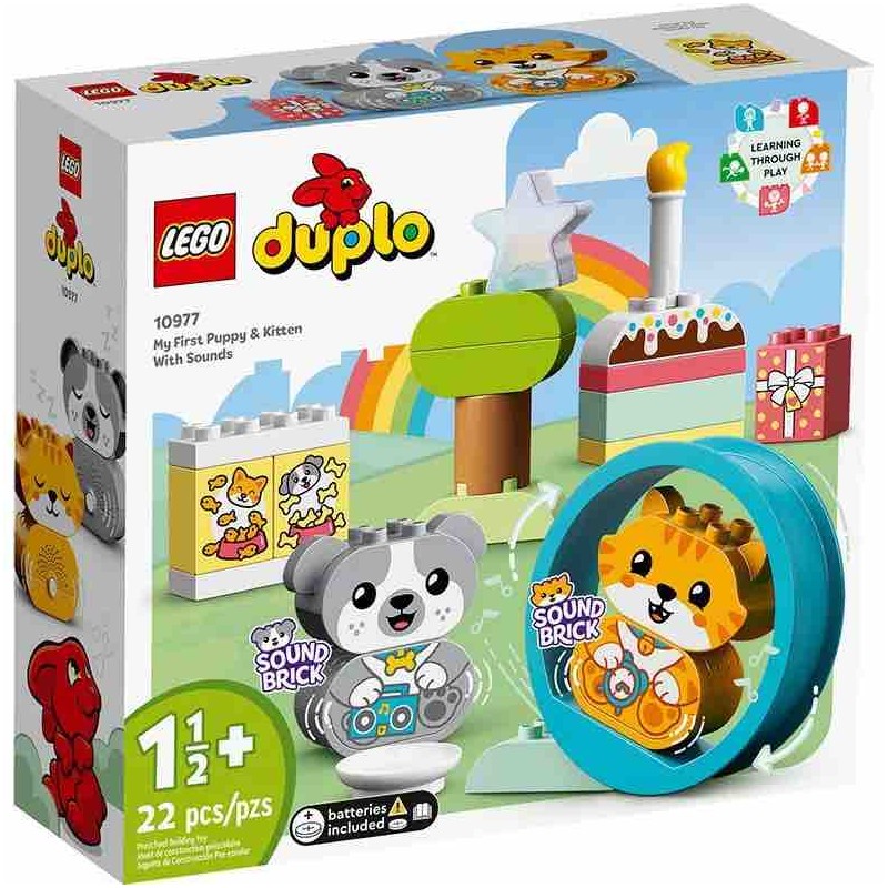Lego 10977 - Duplo - Il Mio Primo Cagnolino e Gattino con Suoni