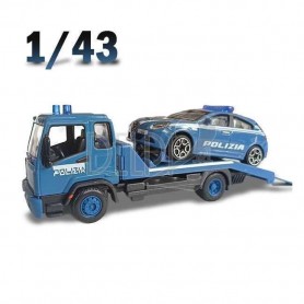 Burago 31425 - Carro Attrezzi Polizia con Auto Scala 1:43