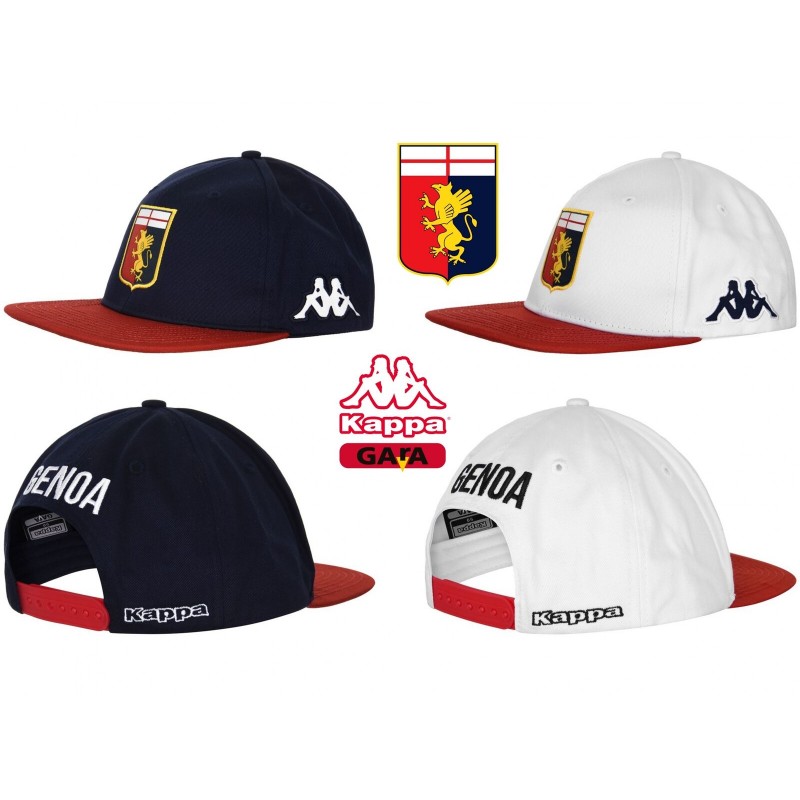 Kappa 1768 - Cappellino Visiera Curva Bianco Genoa Tg 59