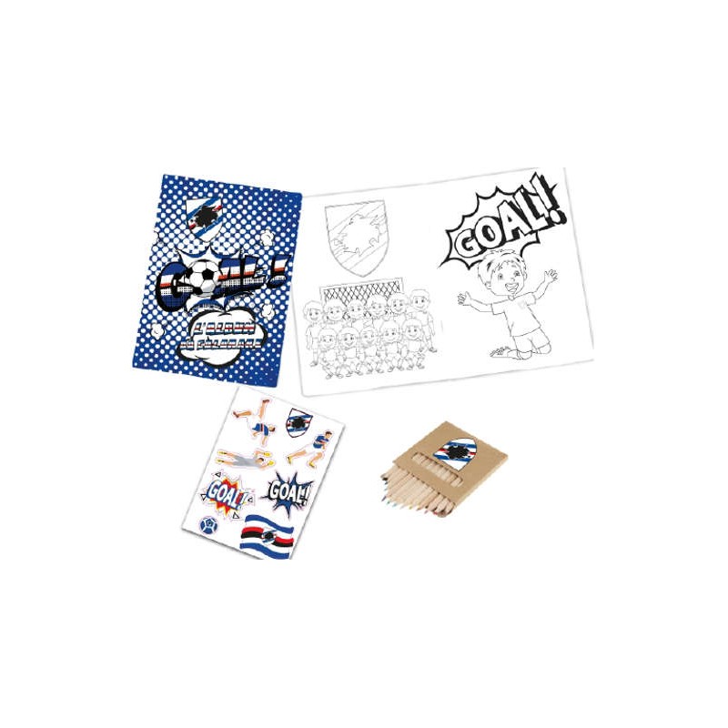 Sampdoria 37017 - Kit Sampdoria Album da Colorare Stickers e Matite