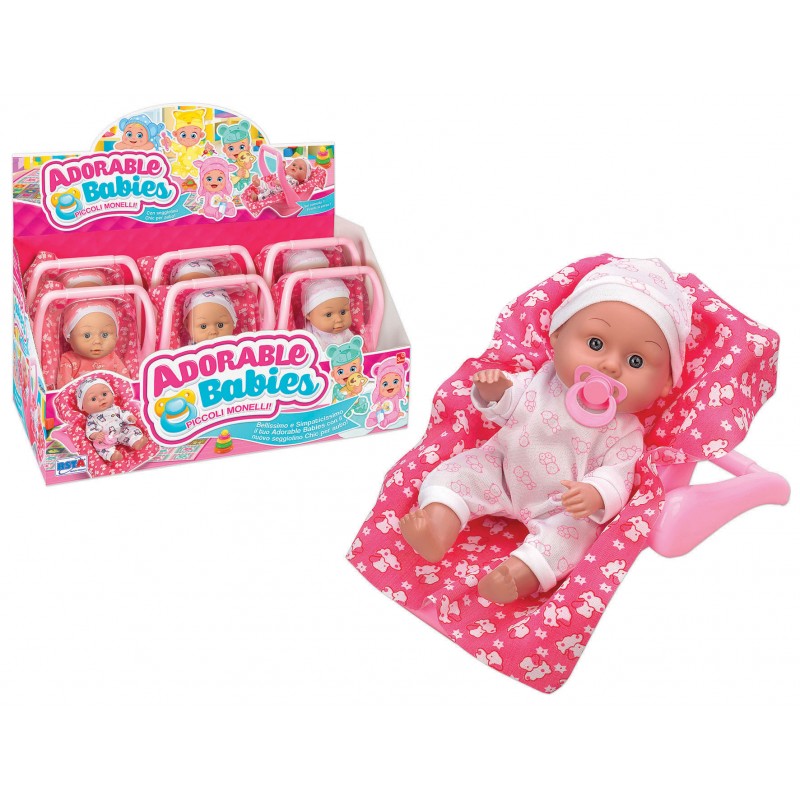 Rstoys 11434 - Bambolotti Adorable Babies con Seggiolino Portantino