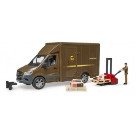 Bruder 2678 - Mercedes Benz Sprinter Ups con Personaggio e Transpallet