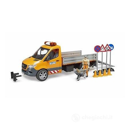 Bruder 2677 - Mercedes Benz Sprinter Lavori Stradali con Personaggio