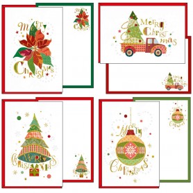 Kartos 4450 - Biglietti Natalizi Merry Christmas Conf.12 pz