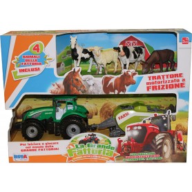 Rstoys 11184 - Playset Trattore a Frizione con Rimorchio e Animali