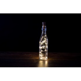 Fratelli Pesce 8455 - Tappo Per bottiglia Con Filo Di Rame 20 Led Bianco Caldo