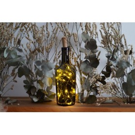 Fratelli Pesce 8455 - Tappo Per bottiglia Con Filo Di Rame 20 Led Bianco Caldo
