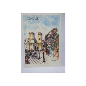 Genova 7534 - Stampe Acquerello su Cartoncino 22x32cm (Porta Soprana)