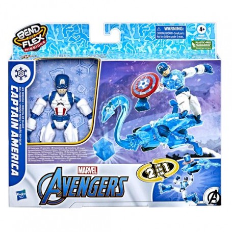 Hasbro F58685 - Marvel Avengers - Capitan America Bend and Flex Missions