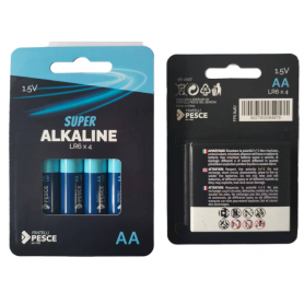 Fratelli Pesce 8487 - Pile Stilo AA Super Alkaline Blister 4 Pile