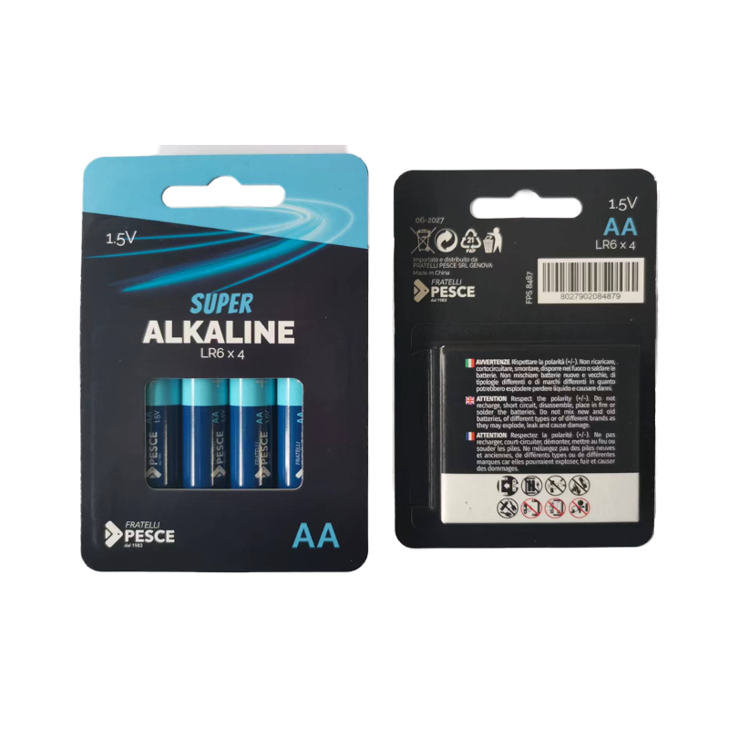 Fratelli Pesce 8487 - Pile Stilo AA Super Alkaline Blister 4 Pile